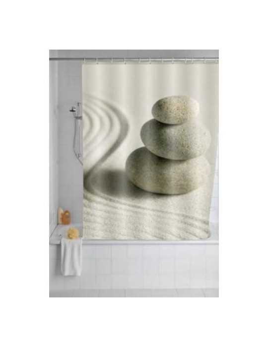 Cortina Baño Piedras/Arena 180X200 [LOTE DE 2 Unidades] WENKO
