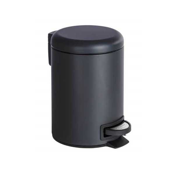 Cubo de Pedal para Cosmetica Leman, Negro, 3 L [LOTE DE 2 Unidades] WENKO