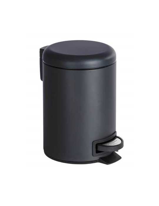Cubo de Pedal para Cosmetica Leman, Negro, 3 L [LOTE DE 2 Unidades] WENKO