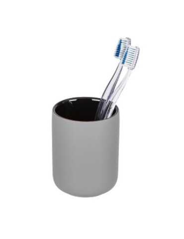 Vaso Cepillo de Dientes Avellino Gris 24794 [LOTE DE 4 Unidades] WENKO
