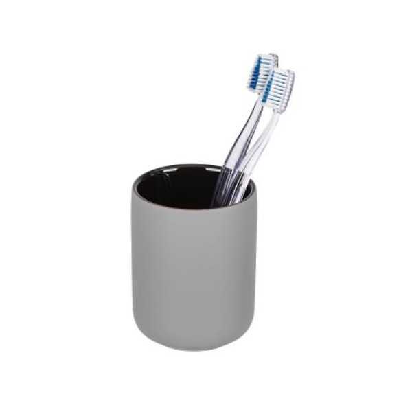 Vaso Cepillo de Dientes Avellino Gris 24794 [LOTE DE 4 Unidades] WENKO