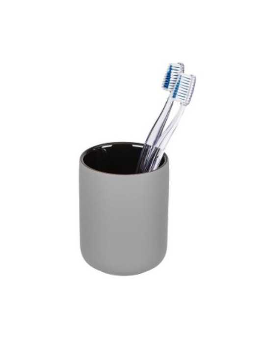 Vaso Cepillo de Dientes Avellino Gris 24794 [LOTE DE 4 Unidades] WENKO