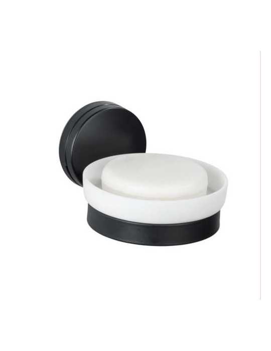 Jabonera Static-Loc Plus Pavia Negro 24897 [LOTE DE 4 Unidades] WENKO