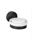 Jabonera Static-Loc Plus Pavia Negro 24897 [LOTE DE 4 Unidades] WENKO