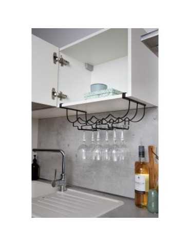 Colgador Botellas y Copas Klea Negro 53259 WENKO