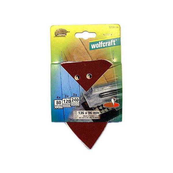 Hoja Esmerilar Adhesiva (BL.-10) 1756000 [LOTE DE 4 Unidades] WOLFCRAFT