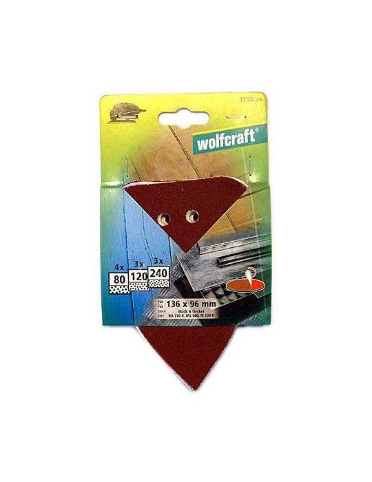 Hoja Esmerilar Adhesiva (BL.-10) 1756000 [LOTE DE 4 Unidades] WOLFCRAFT