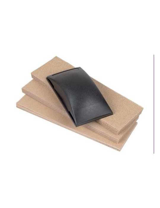 Kit Lijador Manual Plasticos 130X70X32MM.+50 Lijas [LOTE DE 4 Unidades] WOLFCRAFT
