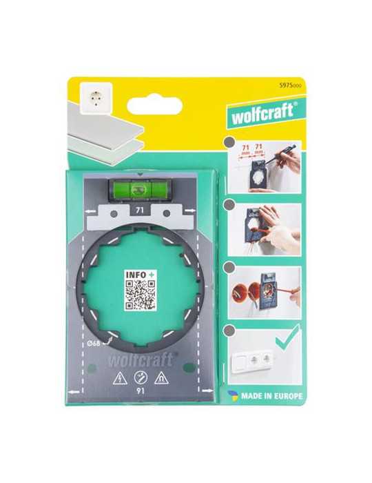 Plantilla Marcar y Alinear para Medidas de 71 y 91MM [LOTE DE 2 Unidades] WOLFCRAFT