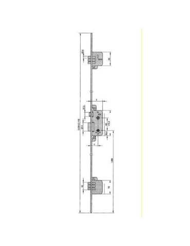 Cerradura Seguridad 8922-80 YL6 con Corto Dorada YALE