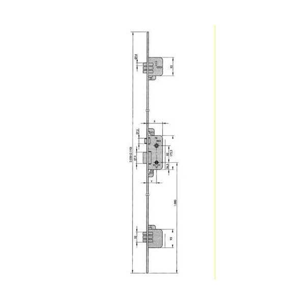 Cerradura Seguridad 8922-80 YL6 con Corto Dorada YALE