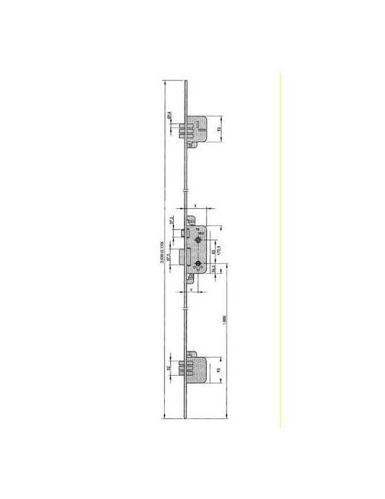 Cerradura Seguridad 8922-80 YL6 con Corto Dorada YALE
