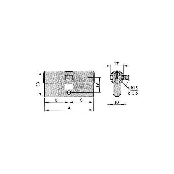 Cilindro Monoblock de 80 [LOTE DE 2 Unidades] YALE