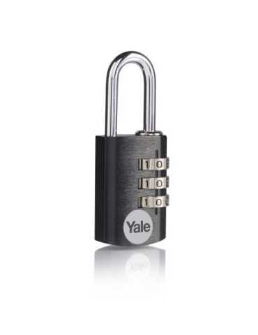 Candado Combinada Aluminio 20MM Negro YE3CB/20/121/BK [LOTE DE 6 Unidades] YALE