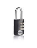 Candado Combinada Aluminio 30MM Negro YE3CB/28/126/BK [LOTE DE 4 Unidades] YALE