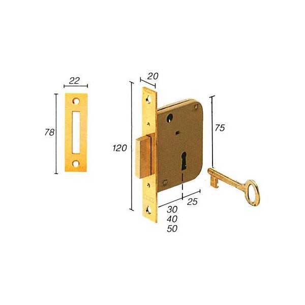 Cerradura Embutir 2003/40 HL Tesa [LOTE DE 2 Unidades] YALE