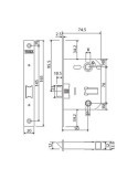 Picaporte Unificado 134U/50 Acero Esmaltado [LOTE DE 4 Unidades] YALE