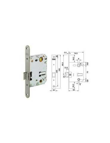 Picaporte Unificado 134U/50RHN Hierro Niquelado [LOTE DE 4 Unidades] YALE