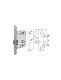 Picaporte Unificado 134U/50RHN Hierro Niquelado [LOTE DE 4 Unidades] YALE
