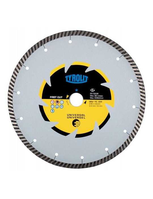Disco de Diamante General Obra Turbo 230X2,4X22X23 [LOTE DE 2 Unidades] TYROLIT