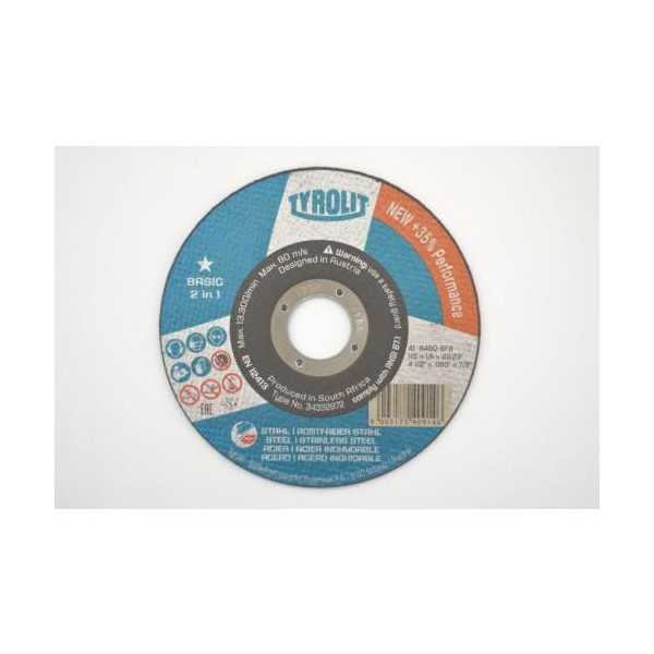 Disco Corte Basic Acero/Inoxidable 41C 115X1.6X22.23 [LOTE DE 24 Unidades] TYROLIT