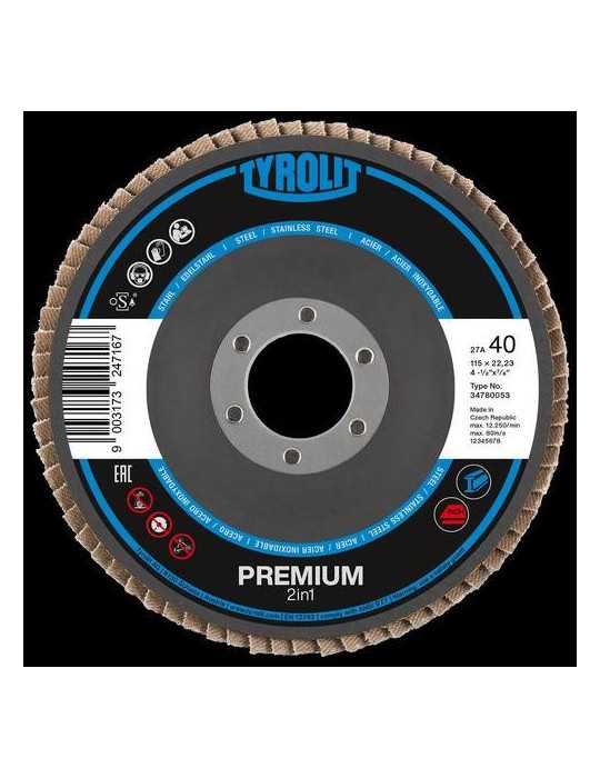 Disco Láminas 2EN1 Premium 27SLA 125X22,2 ZA60 725 [LOTE DE 6 Unidades] TYROLIT