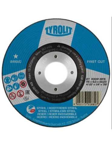 Disco Desbaste Acero/Inoxidable 125X6X22.2 Fascut [LOTE DE 14 Unidades] TYROLIT
