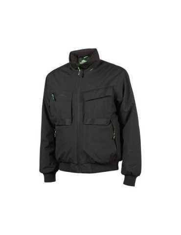 Chaqueta Bomber Trabajo Negro Carbón Kemi Talla 2XL U-POWER