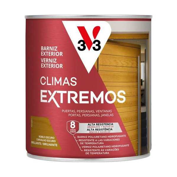 Barniz Climas Extremos Brillante Roble Oscuro 750M [LOTE DE 2 Unidades] V33