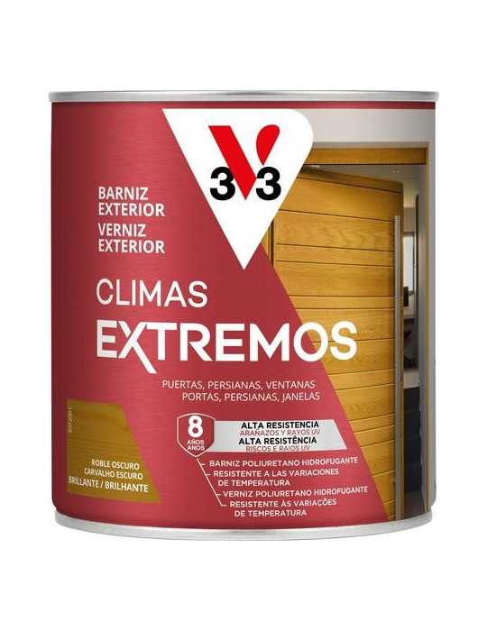 Barniz Climas Extremos Brillante Roble Oscuro 750M [LOTE DE 2 Unidades] V33