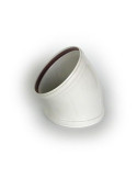 Codo con Juntas 45 125 mm Aluminio Blanco [LOTE DE 2 Unidades] VACUFLEX