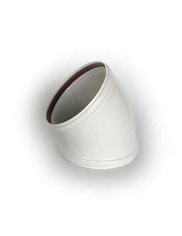 Codo con Juntas 88 125 mm Aluminio Blanco [LOTE DE 2 Unidades] VACUFLEX