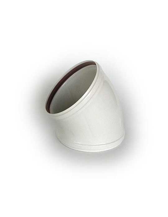 Codo con Juntas 88 125 mm Aluminio Blanco [LOTE DE 2 Unidades] VACUFLEX