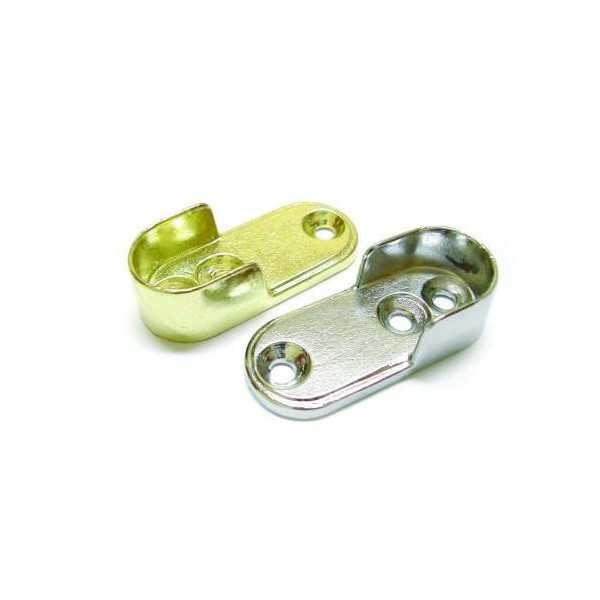 Soporte Tubo Oval 15MM Lateral Niquel 10605 [LOTE DE 36 Unidades] VALBRIC