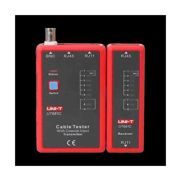 Comprobador Tester de Cables RJ45/RJ11/BNC UT681C [LOTE DE 2 Unidades] VARTA