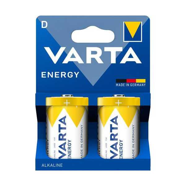 Pila Alcalina Energy LR20 (BL-2) [LOTE DE 8 Unidades] VARTA