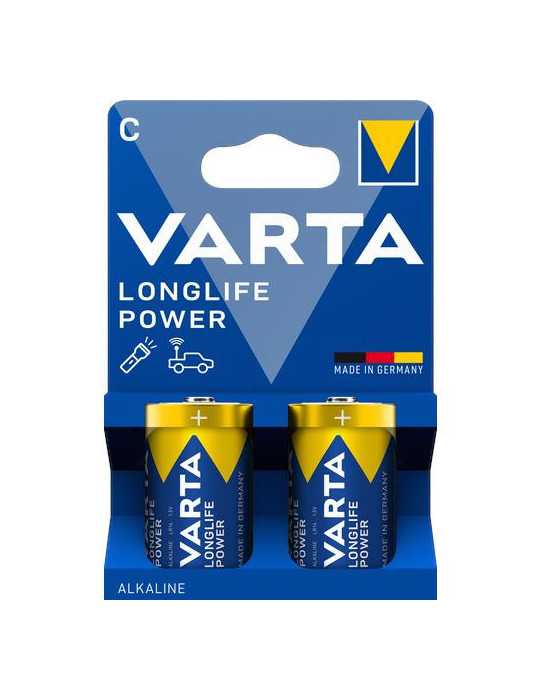 Pila Alcalina Longlife Power LR14 (BL-2) [LOTE DE 12 Unidades] VARTA