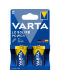 Pila Alcalina Longlife Power LR14 (BL-2) [LOTE DE 12 Unidades] VARTA