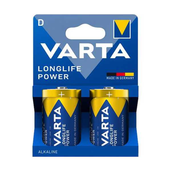 Pila Alcalina Longlife Power LR20 (BL-2) [LOTE DE 8 Unidades] VARTA
