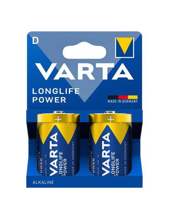 Pila Alcalina Longlife Power LR20 (BL-2) [LOTE DE 8 Unidades] VARTA