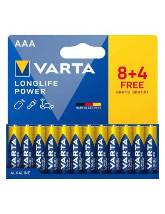 Pila Alcalina Longlife Power LR03 Aaa (BL. 8+4) [LOTE DE 6 Unidades] VARTA