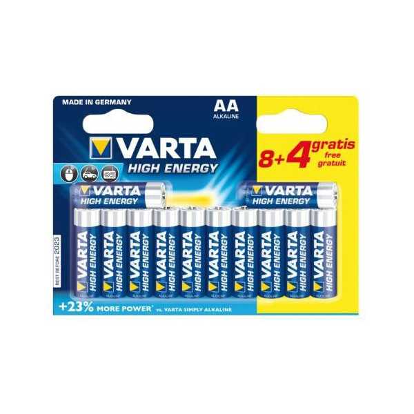 Pila Alcalina Energy LR06 (BL, -8+4) [LOTE DE 6 Unidades] VARTA