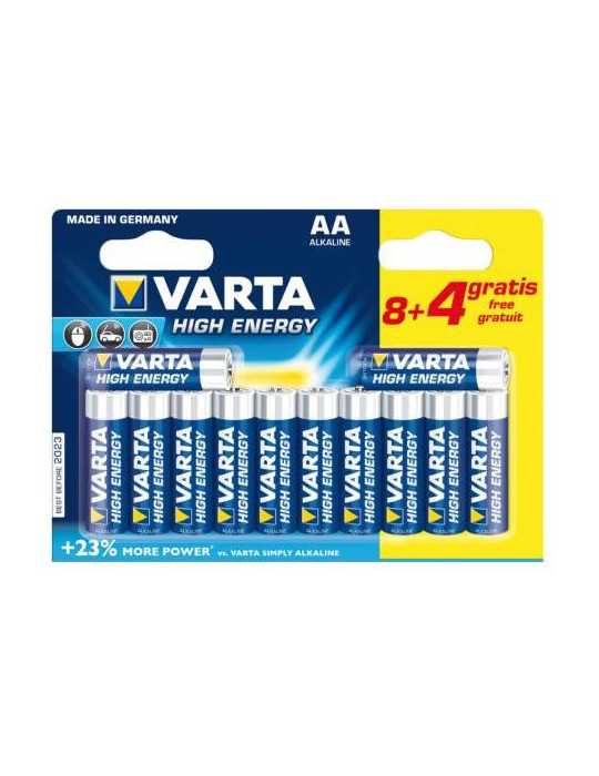Pila Alcalina Energy LR06 (BL, -8+4) [LOTE DE 6 Unidades] VARTA