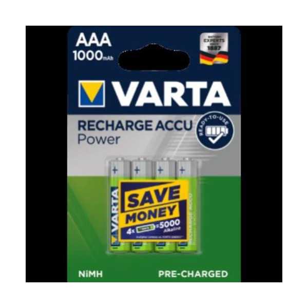 Pila Recargable Ni-MH R3 1000 (BL-4) 5703301404 [LOTE DE 2 Unidades] VARTA