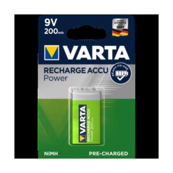 Pila Recargable Ni-MH. 6F22 (BL-1) 56722101401 [LOTE DE 2 Unidades] VARTA