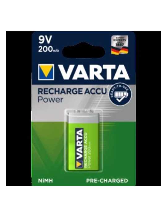Pila Recargable Ni-MH. 6F22 (BL-1) 56722101401 [LOTE DE 2 Unidades] VARTA