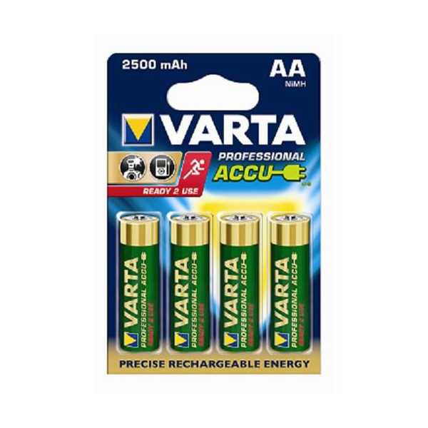 Pila Recargable Ni-MH R6 2500 (BL-4) 5716101404 [LOTE DE 2 Unidades] VARTA