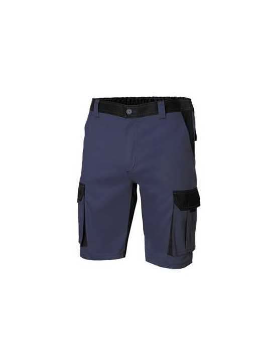 Bermuda Bicolor Multibolsillos Azul Mar/Negro Talla 44 [LOTE DE 2 Unidades] VELILLA