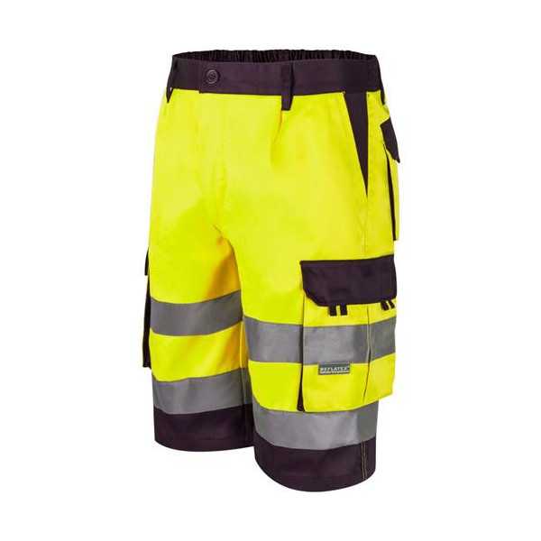 Bermuda Alta Visibilidad Ama. fluor/Marino Talla M [LOTE DE 2 Unidades] VELILLA