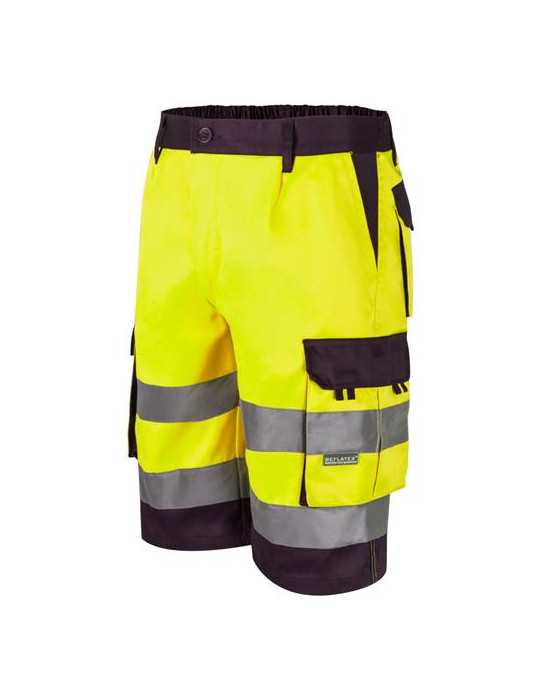 Bermuda Alta Visibilidad Ama. fluor/Marino Talla L [LOTE DE 2 Unidades] VELILLA